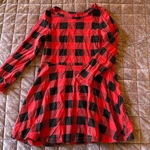 Red plaid dress 5t